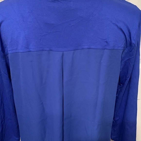 JM Collection Mixed Media Studded Top - Picture 6 of 9